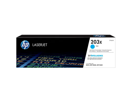 HP 203X oryginalny wkład z błękitnym tonerem LaserJet o dużej pojemności, 203X błękitny (2500 stron)