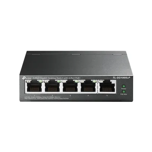 TP-Link TL-SG1005LP przełącznik sieciowy Nie zarządzany Gigabit Ethernet (10/100/1000) Obsługa PoE Czarny