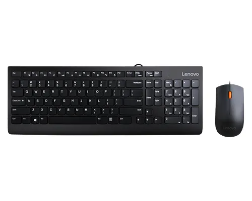 Lenovo 300 klawiatura Dołączona myszka Uniwersalne USB QWERTY US English Czarny