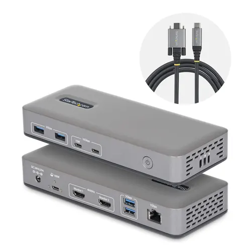 StarTech.com 196UE-USBC-DOCK stacja dokująca Przewodowa USB 3.2 Gen 2 (3.1 Gen 2) Type-C Szary