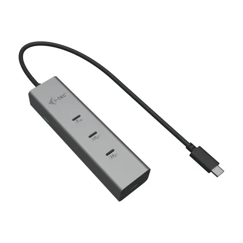i-tec Metal C31HUBMETAL8KPDPRO huby i koncentratory USB Type-C 10000 Mbit/s Srebrny