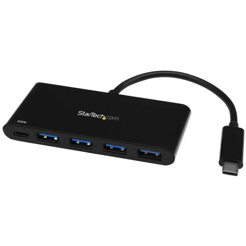 StarTech.com HB30C4AFPD huby i koncentratory USB 3.2 Gen 1 (3.1 Gen 1) Type-C 5000 Mbit/s Czarny