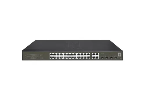 LevelOne GES-2128P przełącznik sieciowy Zarządzany L2 Gigabit Ethernet (10/100/1000) Obsługa PoE Czarny