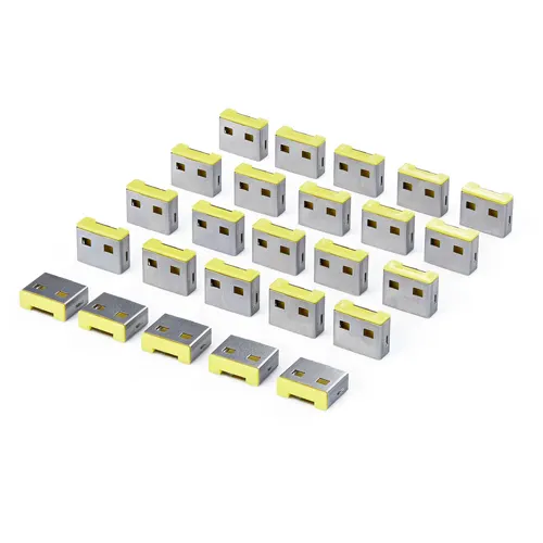 StarTech.com 25P-USB-A-BLOCKER bloker portów Blokada portu USB Typu-A Srebrny, Zielony Plastik 25 szt.