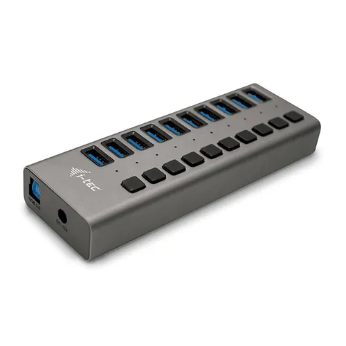 i-tec U3CHARGEHUB10 ładowarka do urządzeń przenośnych Uniwersalne Szary Prąd przemienny Szybkie ładowanie Wewnętrzna