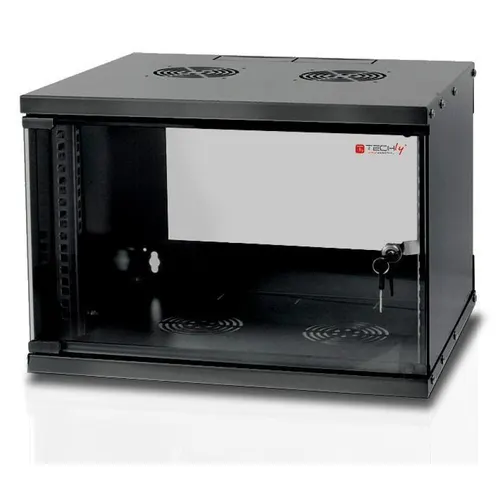 Techly I-CASE EL-1006B32 stojak 6U Szafa wisząca Czarny