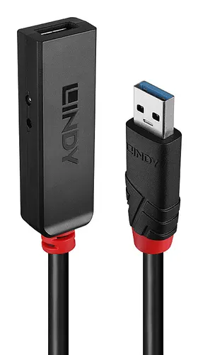 Lindy 43403 huby i koncentratory USB 3.2 Gen 1 (3.1 Gen 1) Type-C 5000 Mbit/s Czarny