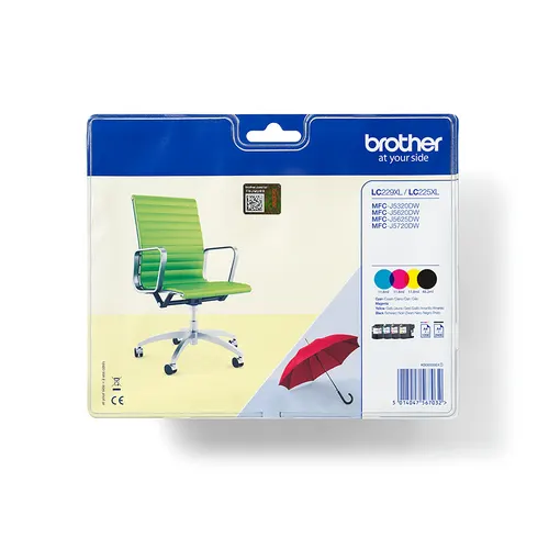 Brother LC-229XLVALBP nabój z tuszem 4 szt. Oryginalny Czarny, Cyjan, Purpurowy, Żółty