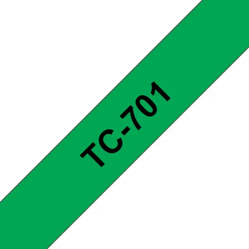 Brother TC-701 taśmy do etykietowania Czarny na zielonym