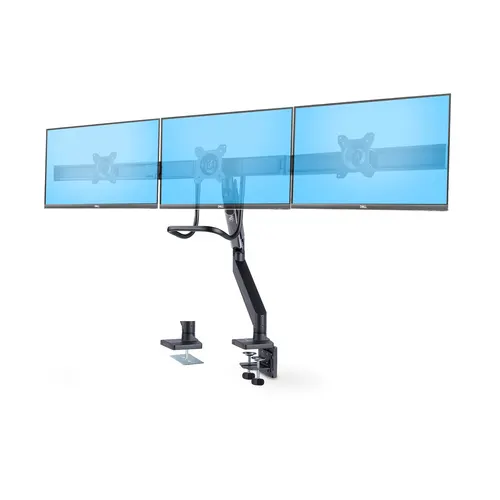 StarTech.com 3M1A3SG-MONITOR-ARM uchwyt / stojak do monitorów 68,6 cm (27") Biurko Czarny, Srebrny