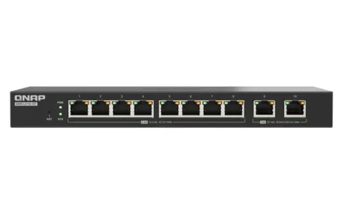 QNAP QSW-L2110-10T przełącznik sieciowy Zarządzany Desktop Czarny