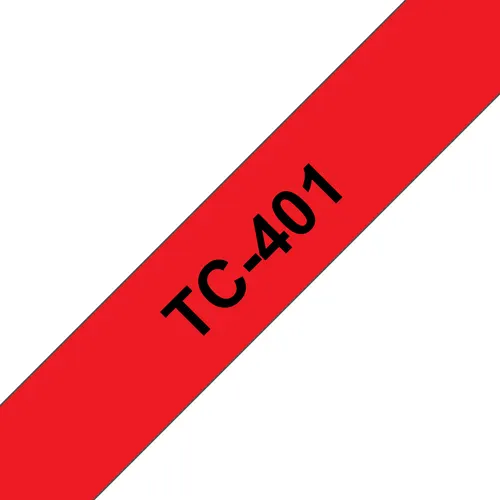 Brother TC-401 taśmy do etykietowania Czarny na czerwonym