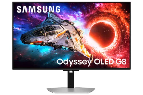 Samsung G80SH monitor komputerowy 81,3 cm (32") 3840 x 2160 px 4K Ultra HD OLED Srebrny