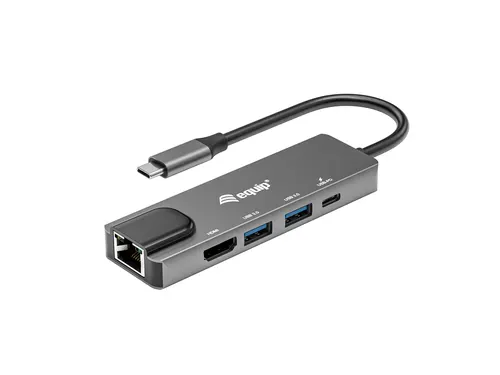 Equip 133489 stacja dokująca Przewodowa USB 3.2 Gen 1 (3.1 Gen 1) Type-C Szary