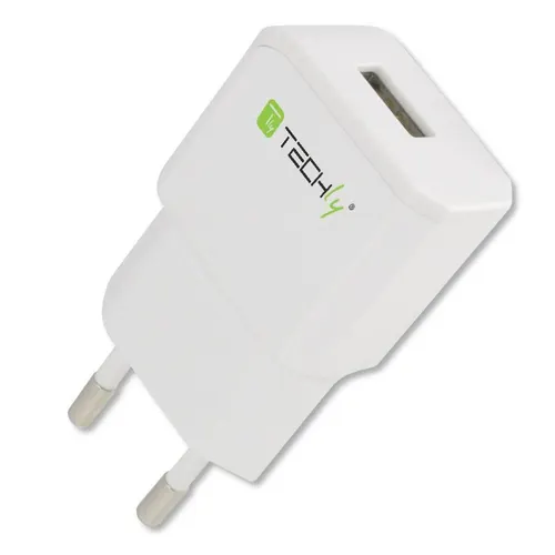 Techly IPW-USB-21EC ładowarka do urządzeń przenośnych GPS, MP3, Palmtop, Smartfon, Tablet Biały Prąd przemienny Wewnętrzna