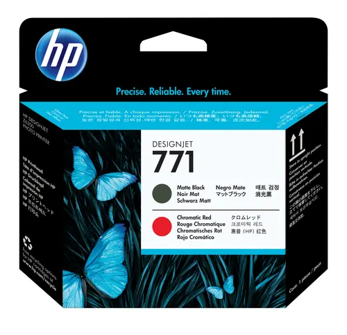 HP Głowica drukująca 771 DesignJet: czarny matowy/czerwony chromatyczny