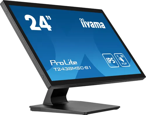 iiyama ProLite T2438MSC-B1 monitor komputerowy 60,5 cm (23.8") 1920 x 1080 px Full HD LED Ekran dotykowy Czarny