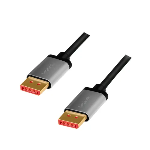LogiLink CDA0106 kabel DisplayPort 3 m Czarny, Szary