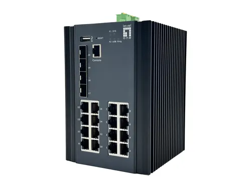 LevelOne IGU-2071 przełącznik sieciowy Zarządzany L2+ Gigabit Ethernet (10/100/1000) Czarny