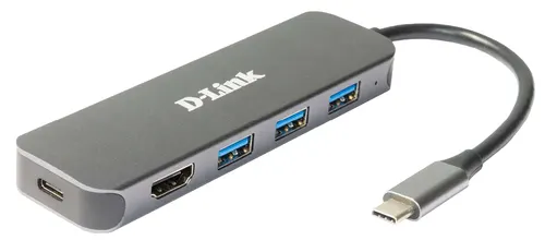 D-Link DUB-2333 stacja dokująca Przewodowa USB Type-C Szary
