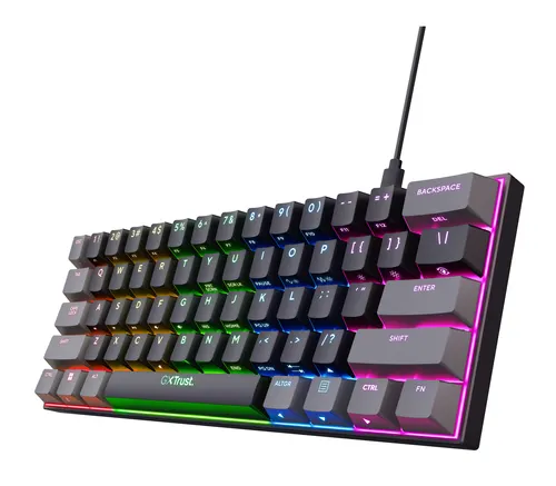 Trust GXT 867 Acira klawiatura Gaming USB QWERTY US English Czarny