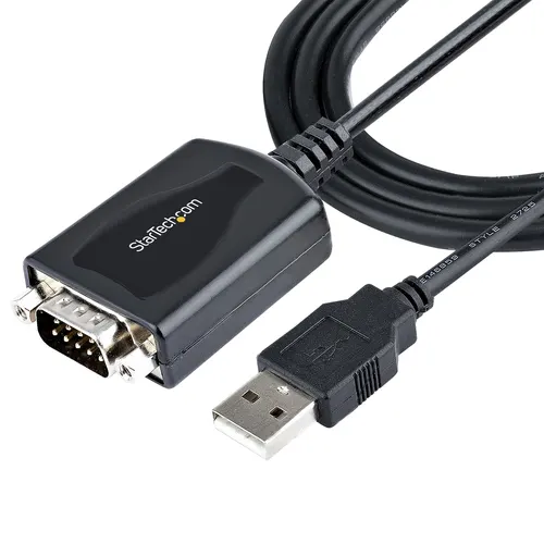 StarTech.com 1P3FPC-USB-SERIAL przejściówka do kabli DB-9 USB Type-A (4 pin) USB 2.0 Czarny