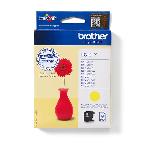 Brother LC-121Y nabój z tuszem 1 szt. Oryginalny Żółty