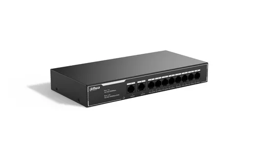 Dahua Technology PoE SG1010LP Nie zarządzany L2 Gigabit Ethernet (10/100/1000) Obsługa PoE Czarny