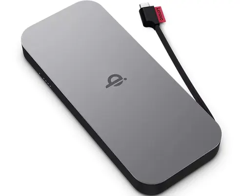 Lenovo 40ALLG1WWW bank mocy Litowo-jonowa (Li-Ion) 10000 mAh Bezprzewodowe ładowanie Czarny