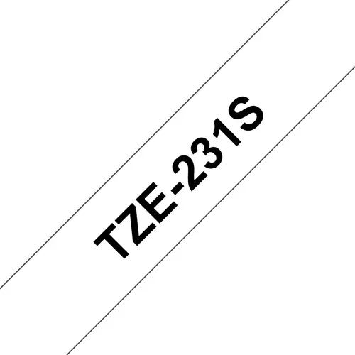 Brother TZE231S taśmy do etykietowania Czarny na białym TZe