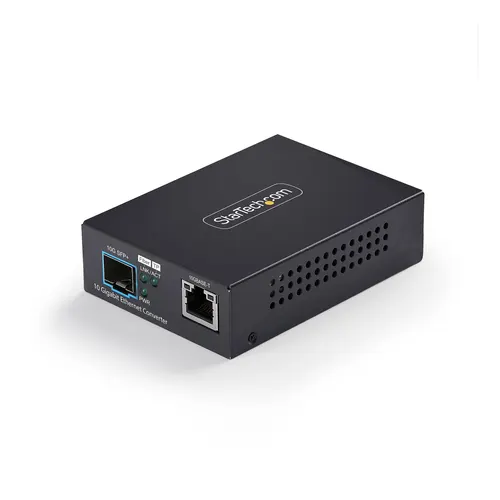 StarTech.com MCM10GSFP2 konwerter sieciowy 10000 Mbit/s Multifunkcyjny, Pojedynczy Czarny