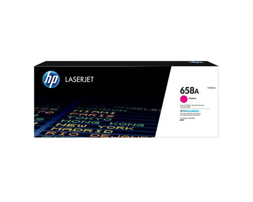 HP 658A — oryginalny wkład LaserJet z purpurowym tonerem