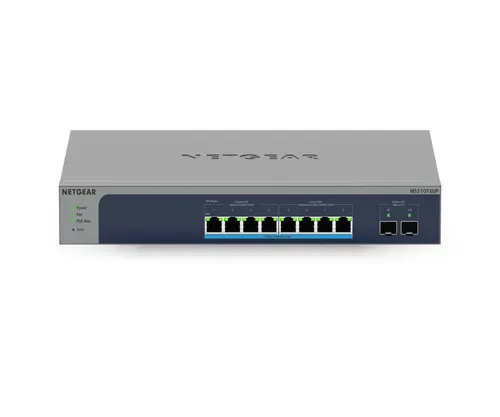 NETGEAR MS510TXUP przełącznik sieciowy Zarządzany L2/L3/L4 10G Ethernet (100/1000/10000) Obsługa PoE Szary, Niebieski