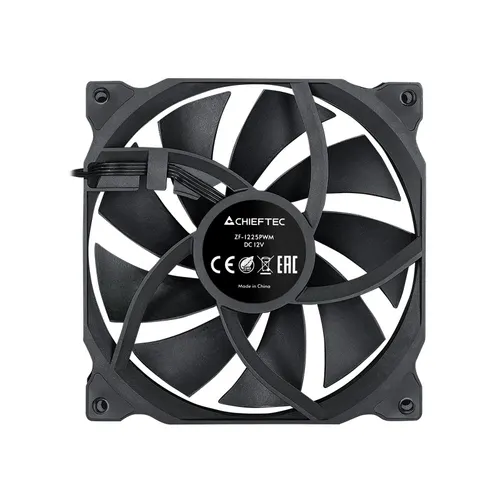 Chieftec ZF-1225PWM system chłodzenia komputerów Obudowa komputera Wentylator 12 cm Czarny 1 szt.