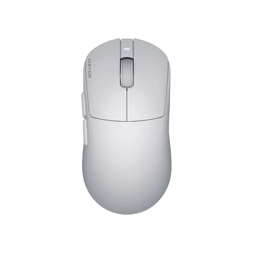 HATOR Quasar 3S Ultima 8K Wireless mysz gamingowa, 2.4 GHz + Bluetooth + USB, Optical 100M Switches, PixArt PAW3950, Web SyncHUB™, Biała