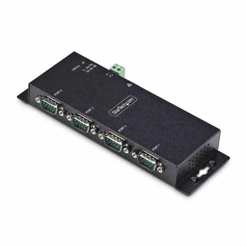 StarTech.com I43-SERIAL-ETHERNET konwerter szeregowy/repeater/izolator RS-232 RJ-45 Czarny