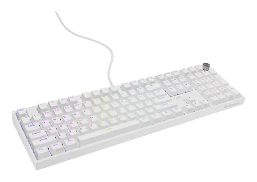 GENESIS Thor 404 US White Outemu Silent Peach klawiatura Uniwersalne USB QWERTY Angielski Biały