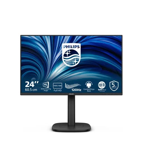 Philips 3000 series 24B2N3200J/00 monitor komputerowy 60,5 cm (23.8") 1920 x 1080 px Full HD LCD Czarny