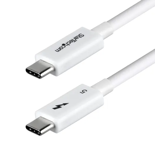 StarTech.com TBLT5MM80CM240WWH kabel Thunderbolt 0,8 m 120 Gbit/s Biały