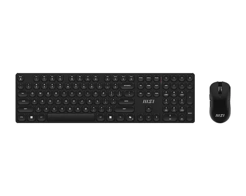 MSI FORGE K210 WIRELESS COMBO klawiatura Dołączona myszka Dom/Biuro USB Czarny, biały