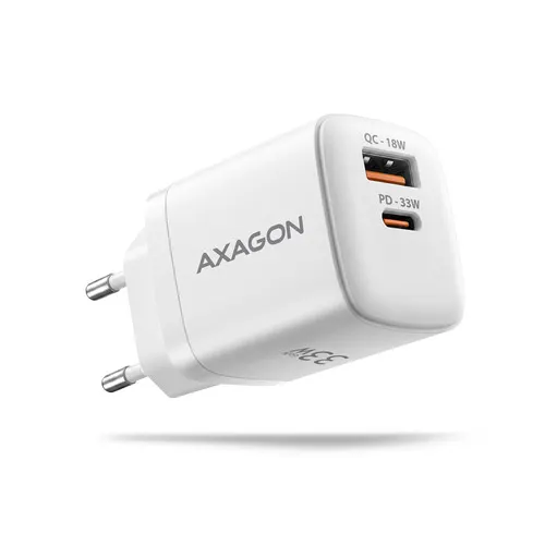 Axagon ACU-PQ33W ładowarka do urządzeń przenośnych Uniwersalne, Tablet, Telefon komórkowy, Power bank, Smartfon, Smartwatch Biały Prąd przemienny Szybkie ładowanie Wewnętrzna