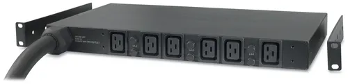 APC Basic Rack PDU AP7526 rozdzielacz zasilania PDU 6 x gniazdo sieciowe 1U Czarny