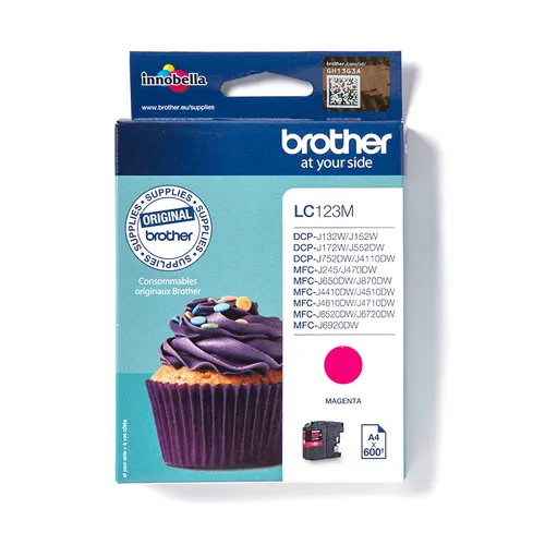 Brother LC123M nabój z tuszem 1 szt. Oryginalny Purpurowy