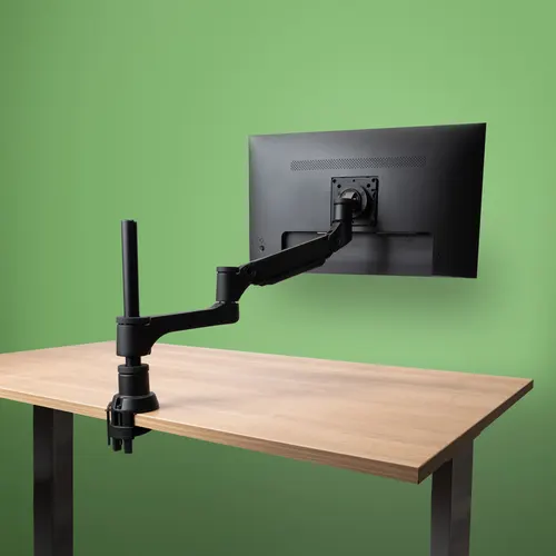 R-Go Tools R-Go Caparo Uchwyt do monitora, w pełni regulowany za pomocą wbudowanej sprężyny gazowej, czarny