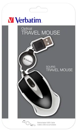Verbatim Mysz optyczna Go Mini Optical Travel Mouse — czarny