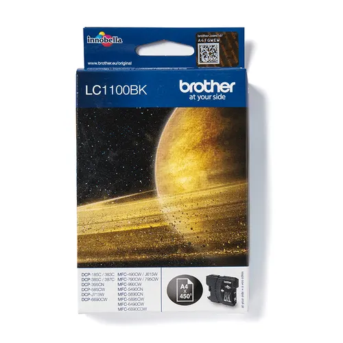 Brother LC1100BK nabój z tuszem 1 szt. Oryginalny Czarny