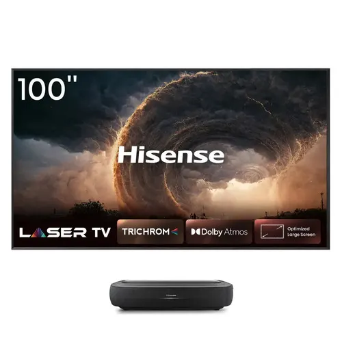 Hisense 100L9HD projektor Projektor ultrakrótkiego rzutu 3000 ANSI lumenów DLP UHD 4K (3840x2160) Czarny, Ciemny Szary
