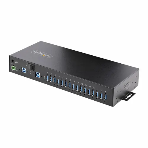 StarTech.com S5G16AINDS-USB-A-HUB huby i koncentratory 2 x USB 3.2 Gen 1 (3.1 Gen 1) Type-B 5000 Mbit/s Czarny