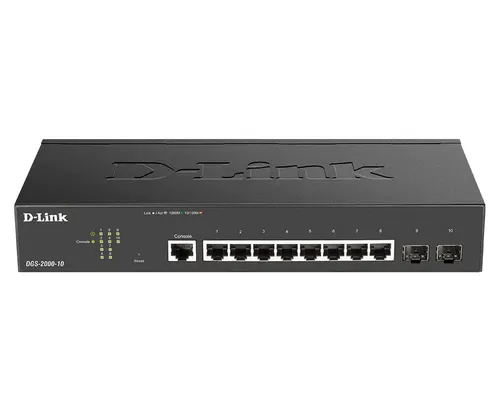 D-Link DGS-2000-10 przełącznik sieciowy Zarządzany L2/L3 Gigabit Ethernet (10/100/1000) 1U Czarny
