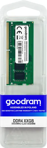 Goodram GR3200S464L22S/16G moduł pamięci 16 GB 1 x 16 GB DDR4 260-pin SO-DIMM